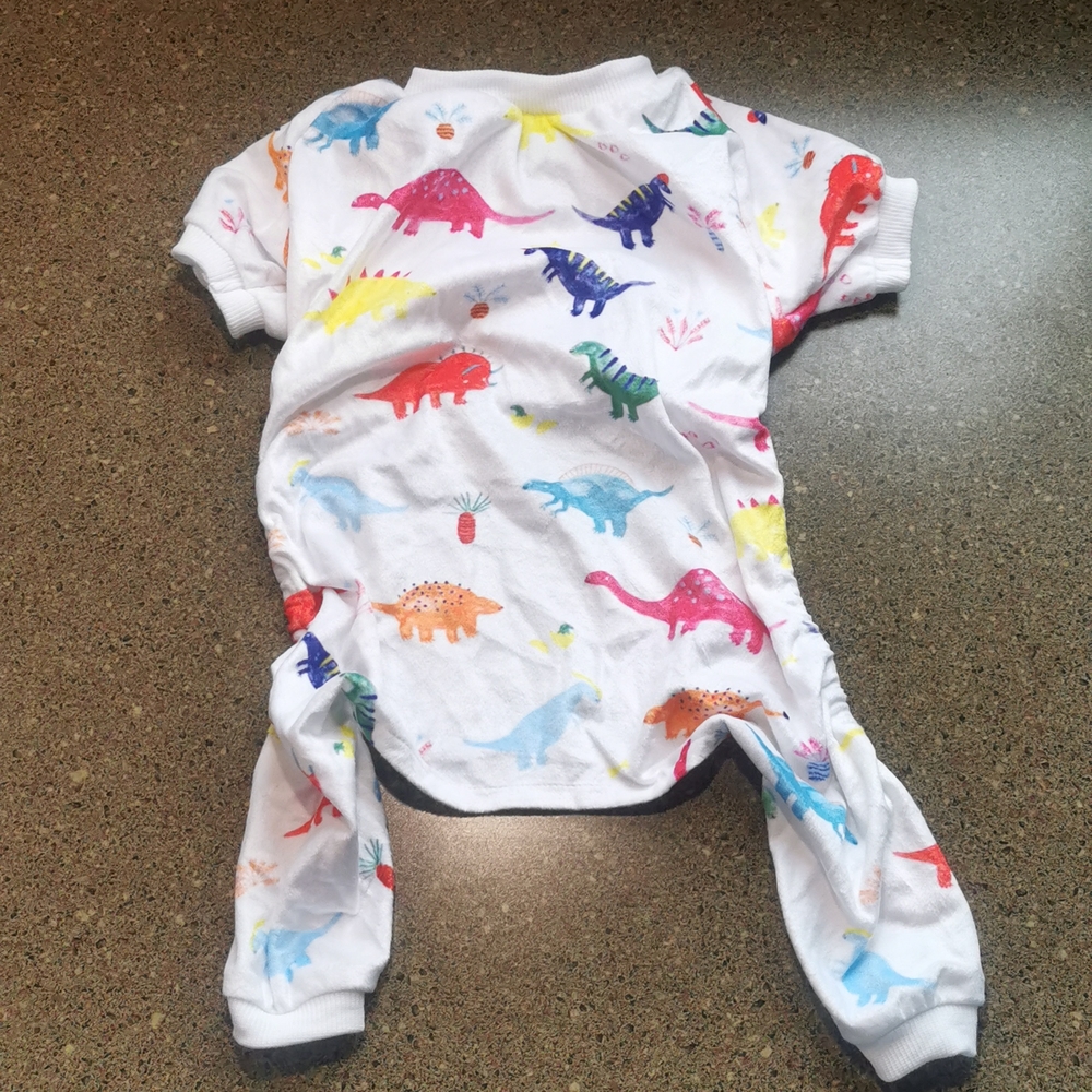 Dog PJ Pajamas Cute Bone Dinosaur New in Package NWT